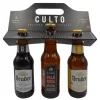 3pack de cerveza Rubia, roja y negra