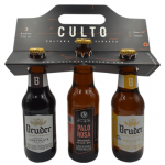 3pack de cerveza Rubia, roja y negra